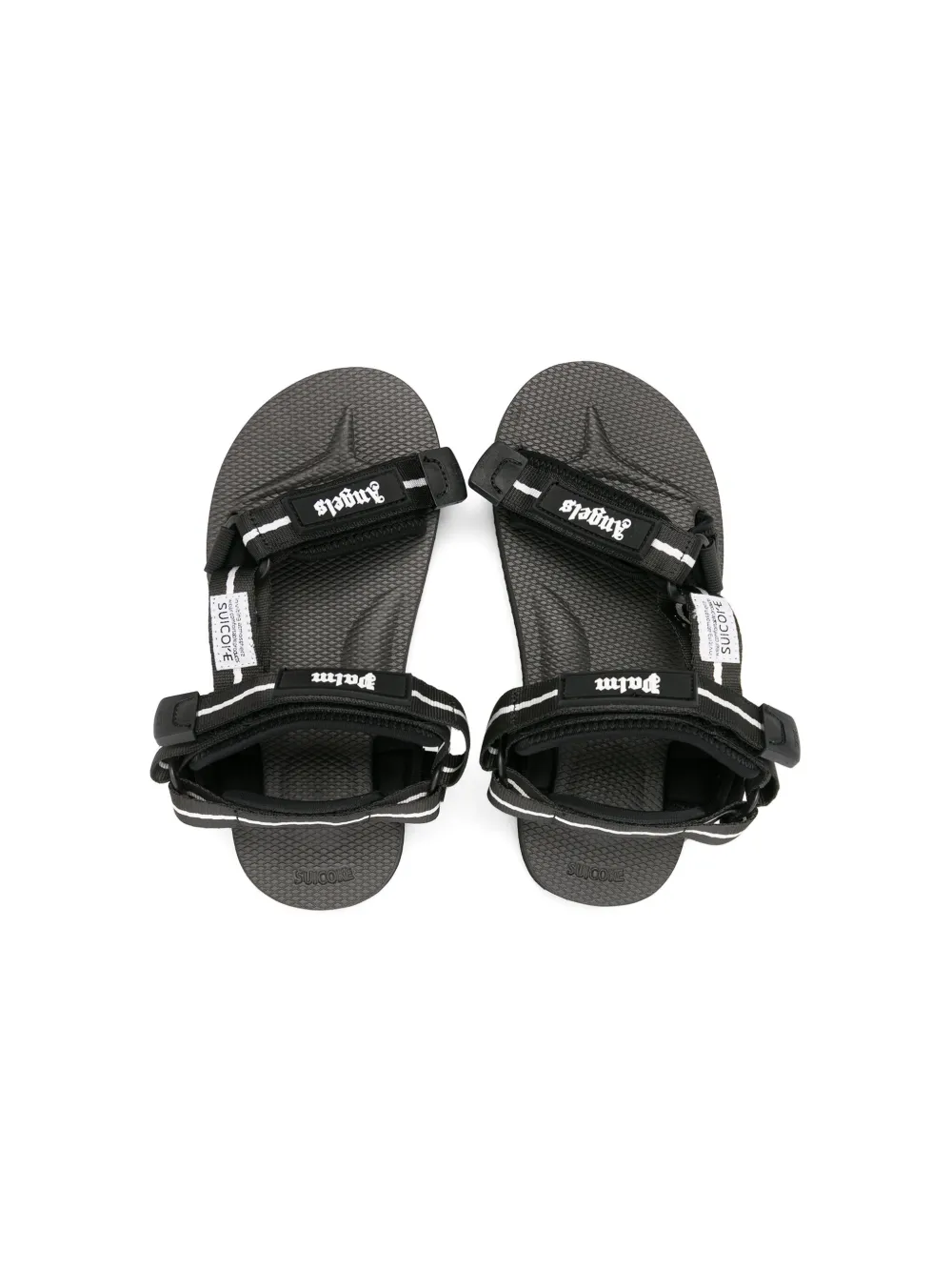 Сандалии с логотипом из коллаборации с Suicoke Palm Angels Kids, черный — фото 3