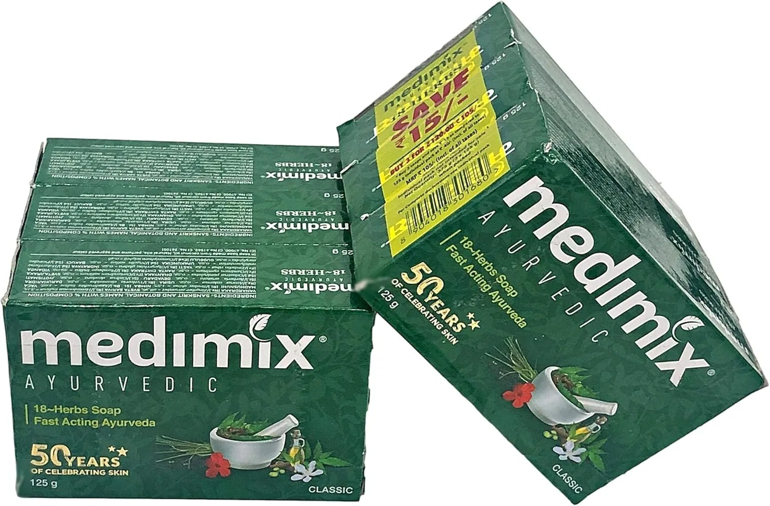 Аюрведическое мыло Medimix Real Ayurvedic Soap 125 г (6 шт.) Medimix
