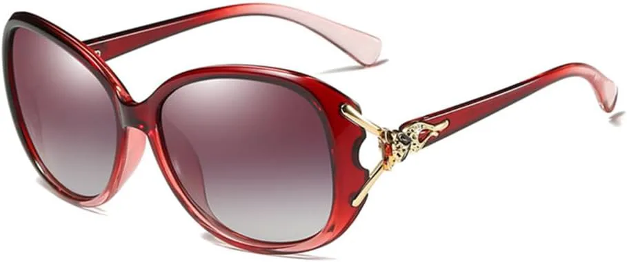 

Женские поляризованные солнцезащитные очки, аксессуары для солнцезащитных очков UV400, солнцезащитные очки с защитой от УФ-излучения UV400 для женщин generic, Red Red