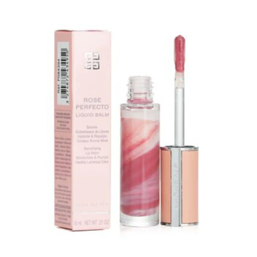 Женский жидкий бальзам для губ Givenchy Rose Perfecto 0,21 унции № 210 Розово-нюдовый макияж 3274872434950, розовый — фото 2