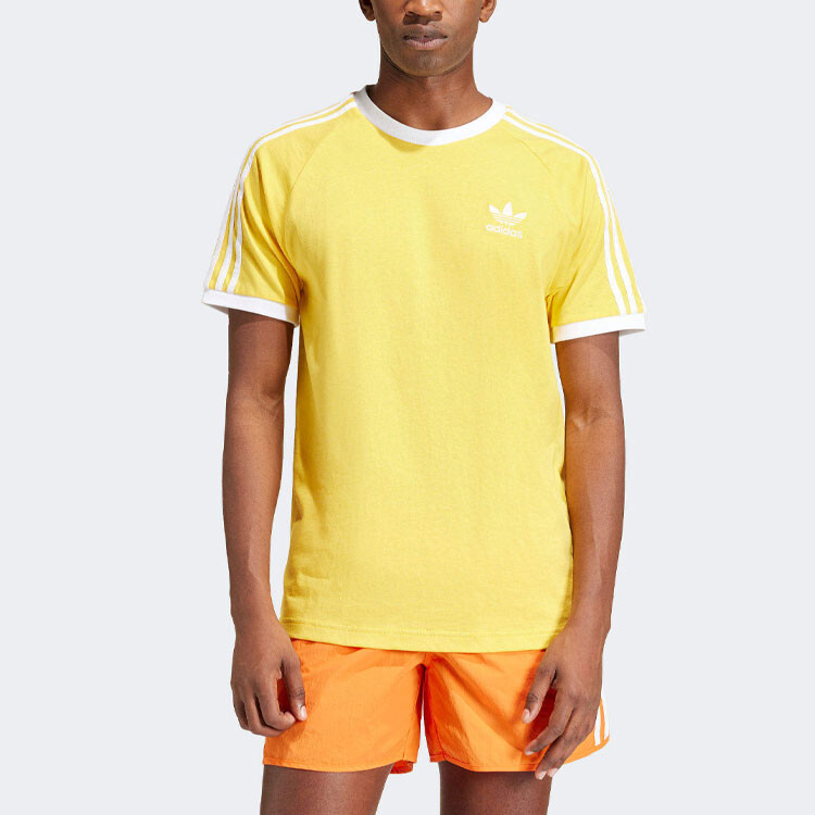 Футболка Adicolor мужская желтая Adidas Originals, желтый — фото 2