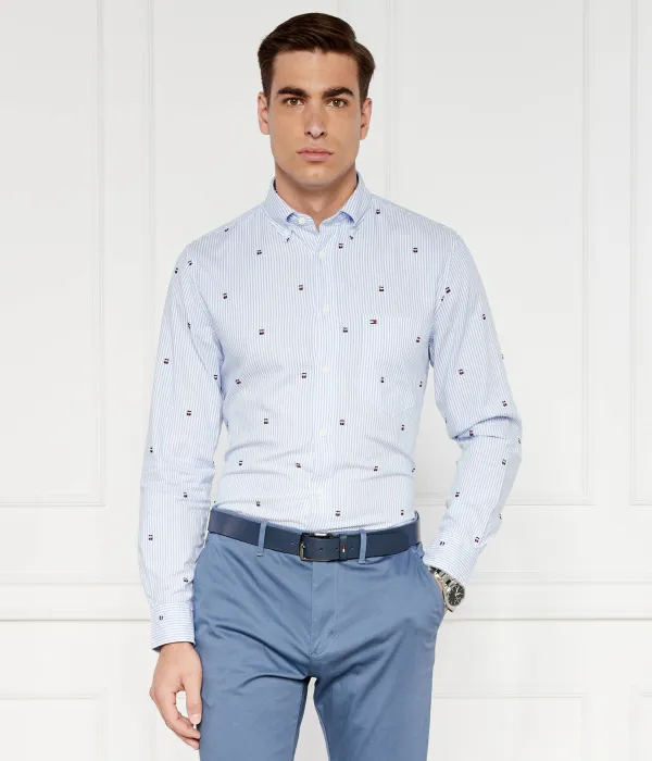 Рубашка Global fil coupe Regular fit Tommy Hilfiger, синий — фото 3