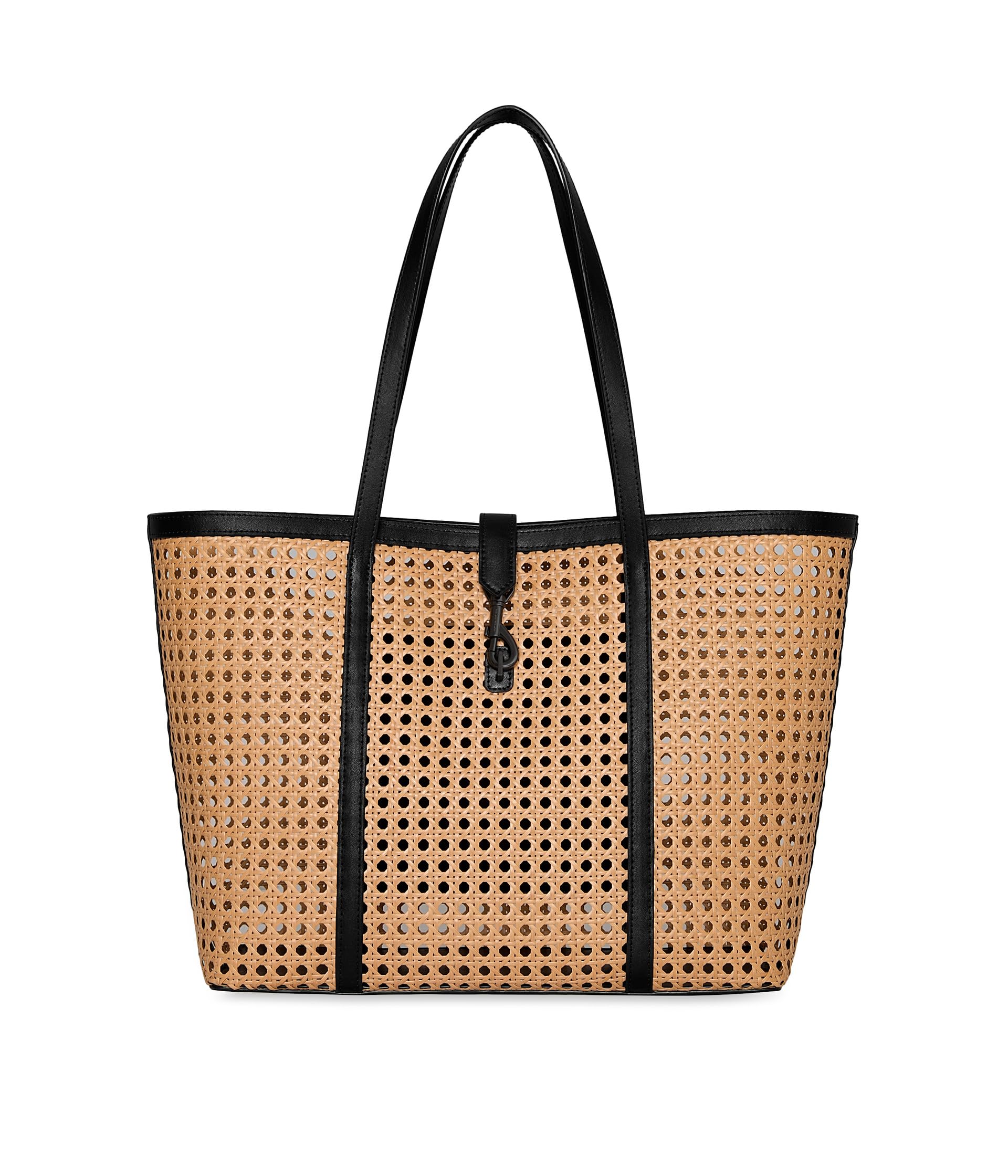 

Сумка-тоут Rebecca Minkoff Megan Large Tote With Caning, цвет Natural/Black