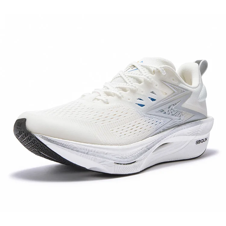 361° Flame 3 ET Cushioning Abrasion Resistant Slip Resistant низкие кроссовки для бега Unisex Silver White — фото 3