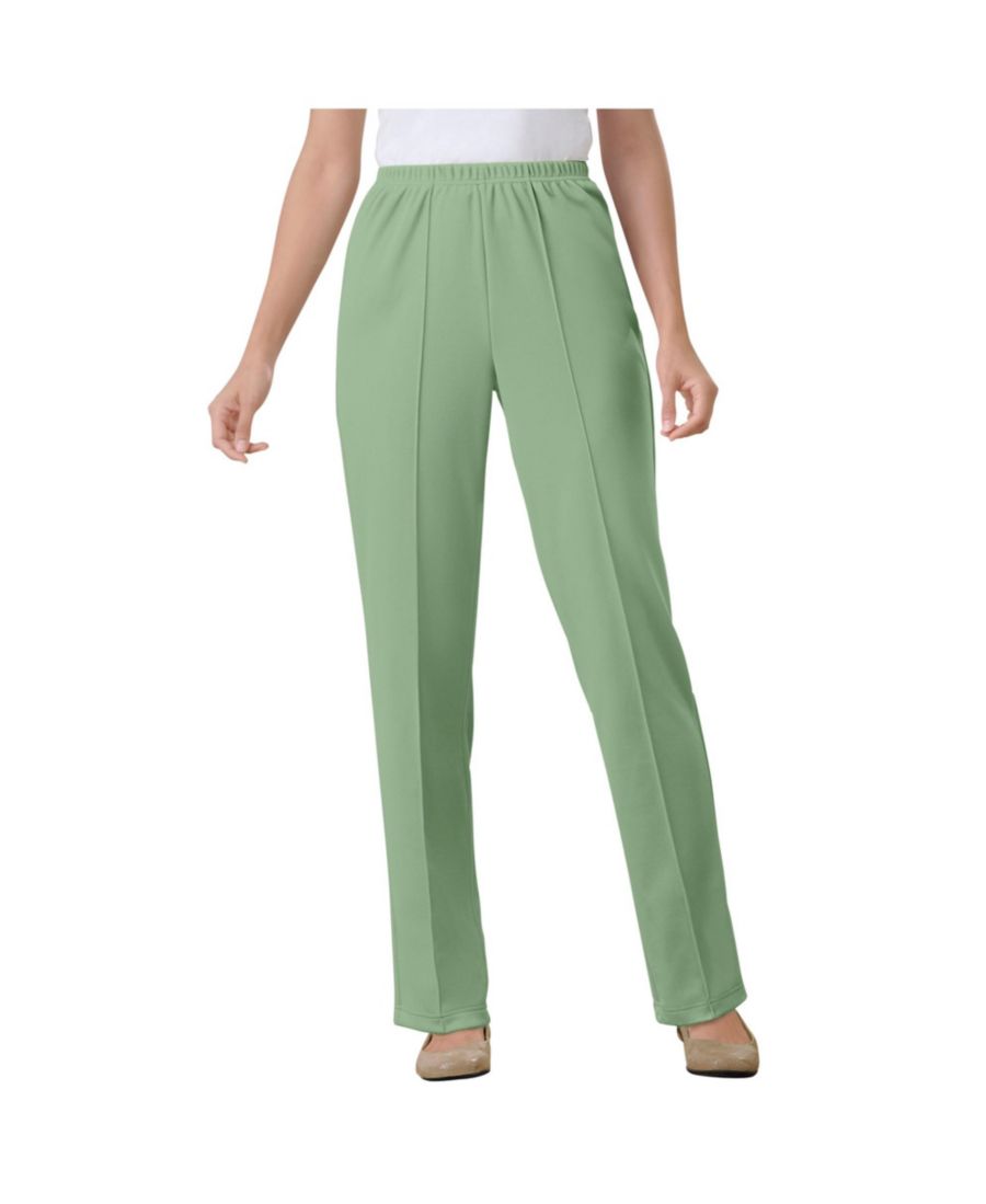 

Женские высокие трикотажные брюки Within, удобные в носке, с эластичным поясом Woman Within, Sage