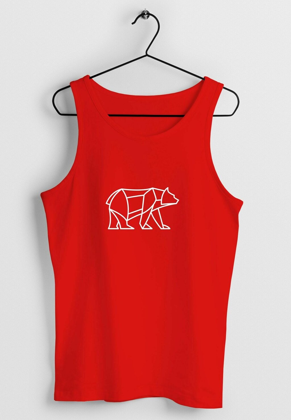 

Топ TANK DESIGN PRINT BÄR BEAR TIERMOTIV OUTDOOR Neverless, цвет Mottled Light Red
