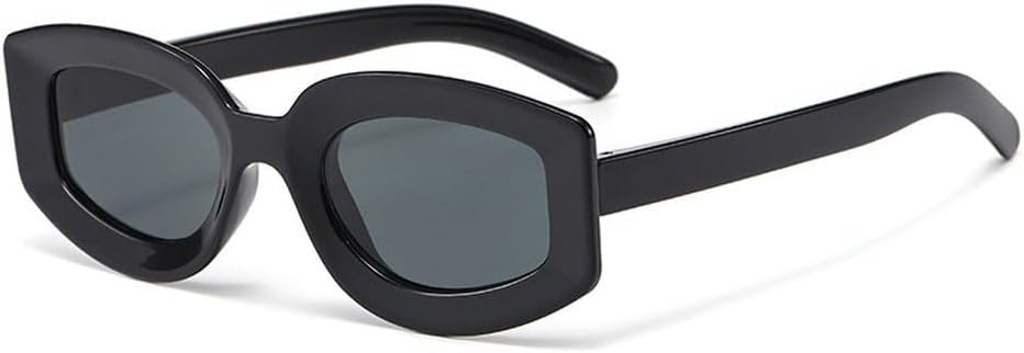 

SO&EI Модные квадратные солнцезащитные очки Jelly Color для женщин, защита от УФ-излучения UV400, ретро-стиль, панк-стиль, синие и розовые солнцезащитные очки для мужчин SKFGNX, Black Grey