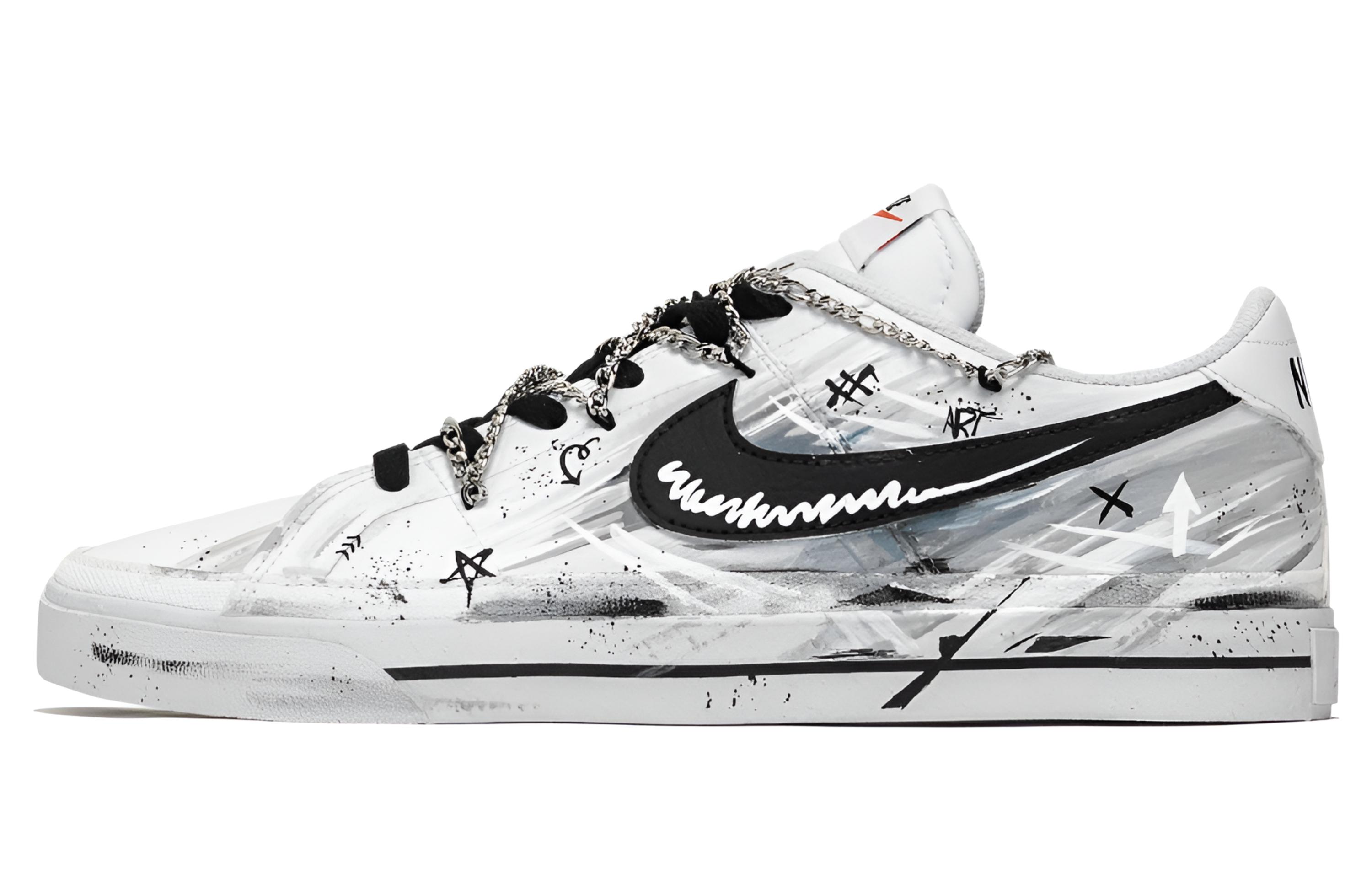 

Nike Мужские низкие скейтборд-кроссовки Court Legacy Great Journey To The West, Radiant Light, износостойкие, белого цвета