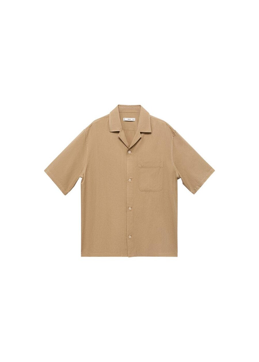 

Рубашка на пуговицах классического кроя MANGO MAN Banarea, Beige