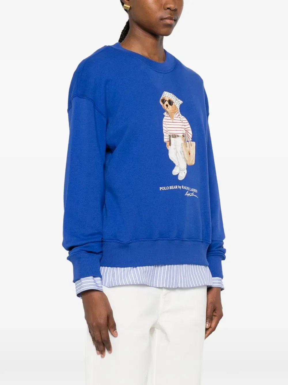 Свитшот с принтом в виде медвежонка POLO RALPH LAUREN, синий — фото 3