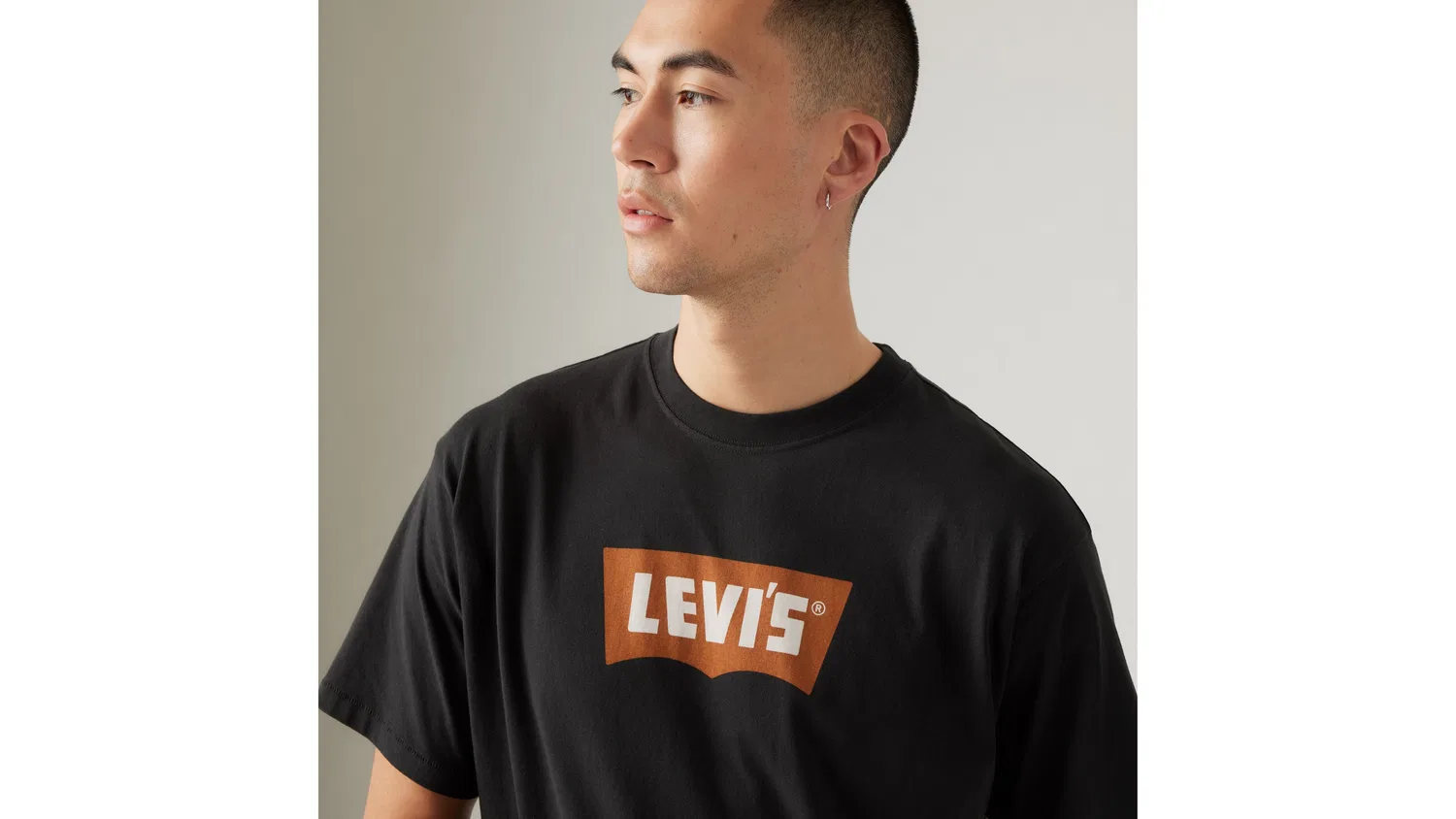 Футболка свободного кроя в винтажном стиле с принтом "летучая мышь" Levi's, Black — фото 4