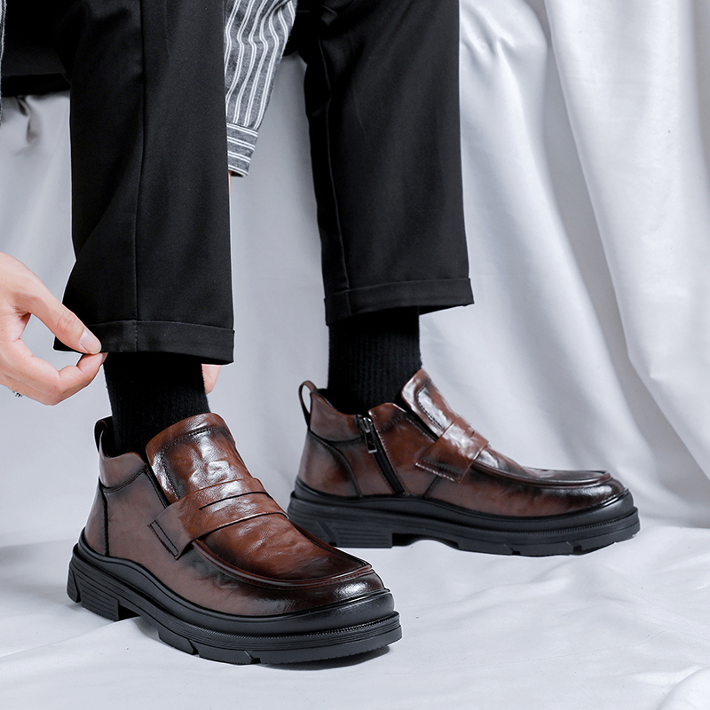 Повседневные мужские кроссовки SHUPATE Mid Top Коричневый/Черный, Коричневый Всесезонные — фото 4
