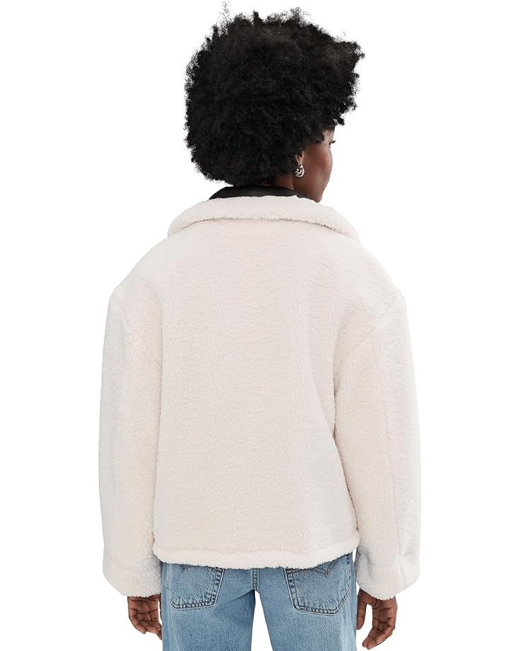 Женская куртка Levi's Reversible Sherpa Faux Leather Shorty, Black/Cream — фото 4