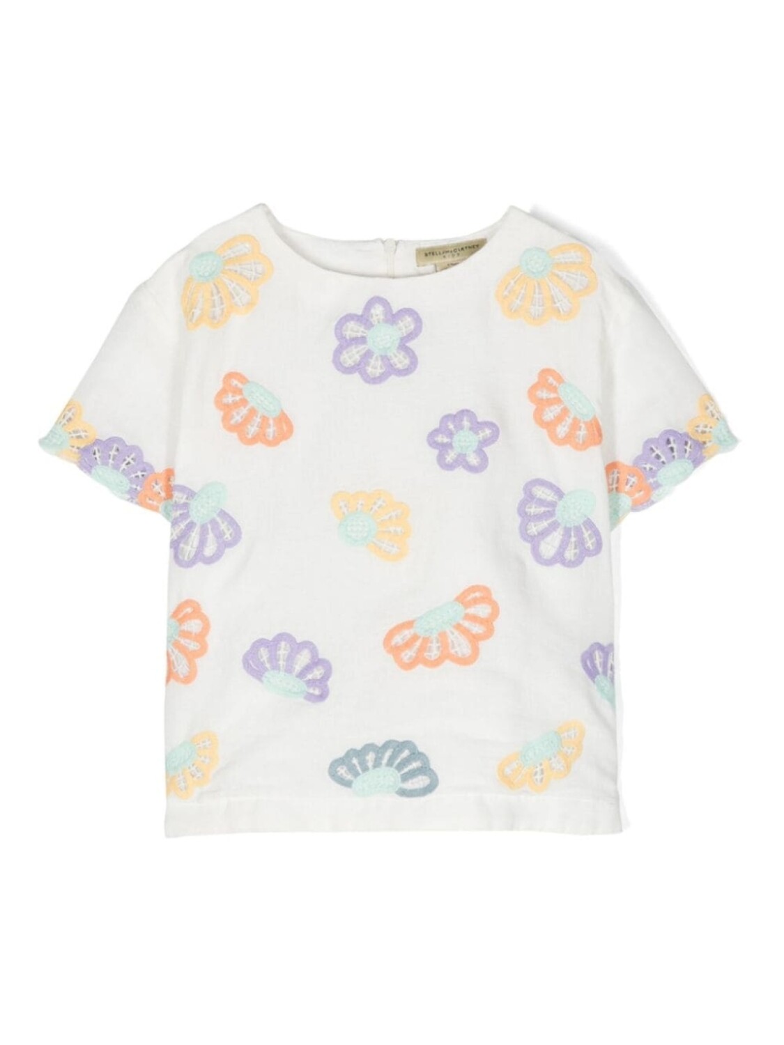 

Stella McCartney Kids блузка с цветочной вышивкой, белый