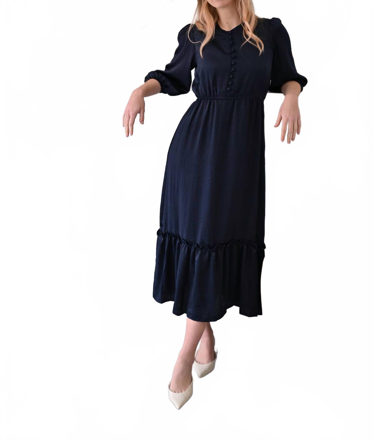 

Платье Caroline в темно-синем цвете PERO New York