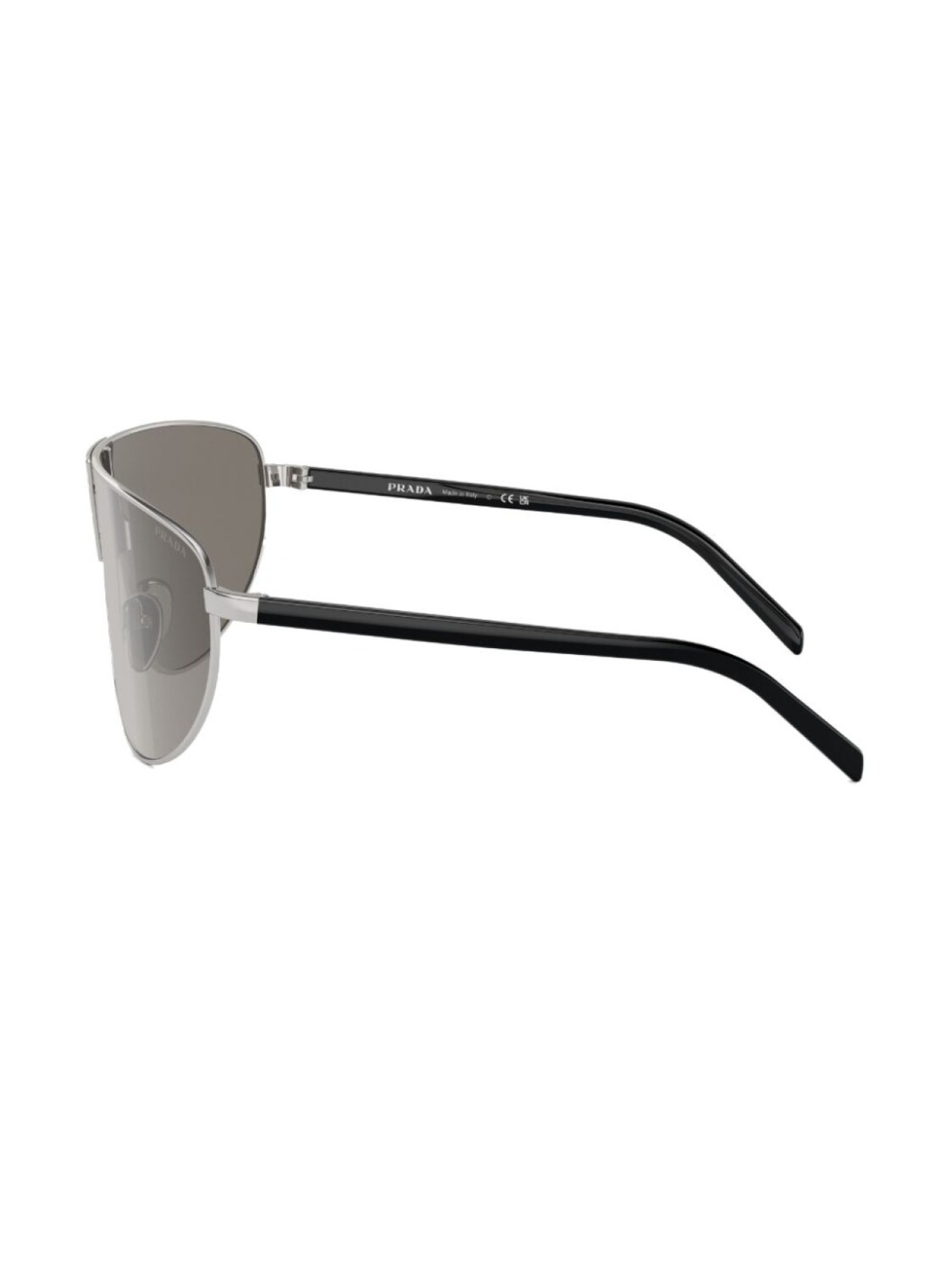 Солнцезащитные очки в массивной оправе Prada Eyewear, серебряный — фото 3