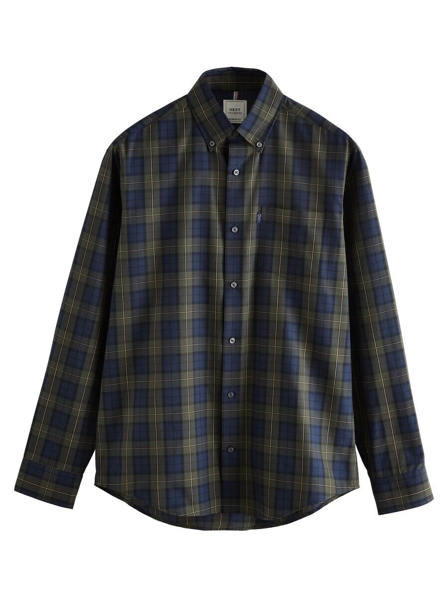 

Клетчатая рубашка Next Regular fit Button Up Shirt, черный