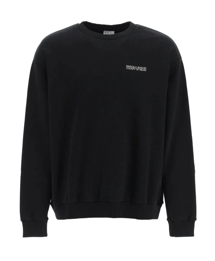 

Толстовка с логотипом и ребристыми манжетами Marcelo Burlon, черный