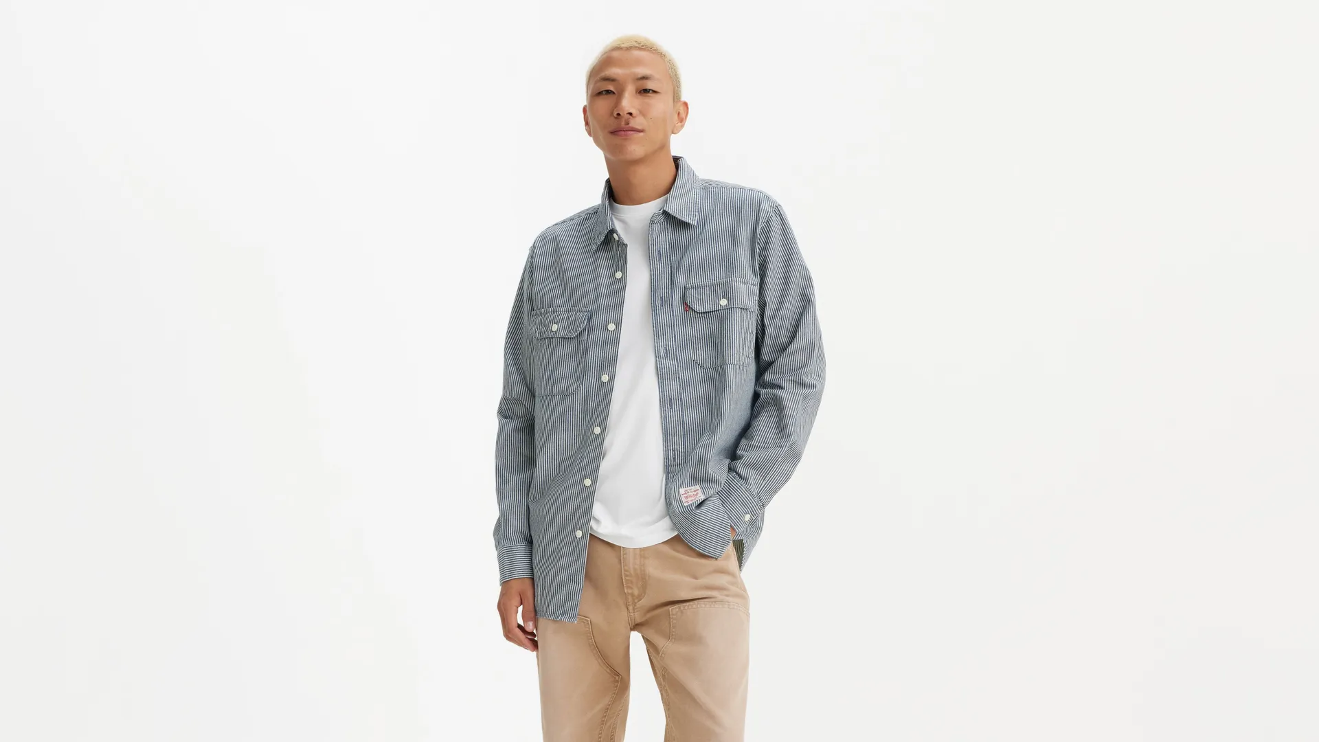 

Классическая рабочая рубашка Levi's, цвет Washington Stripe II - Dark Wash