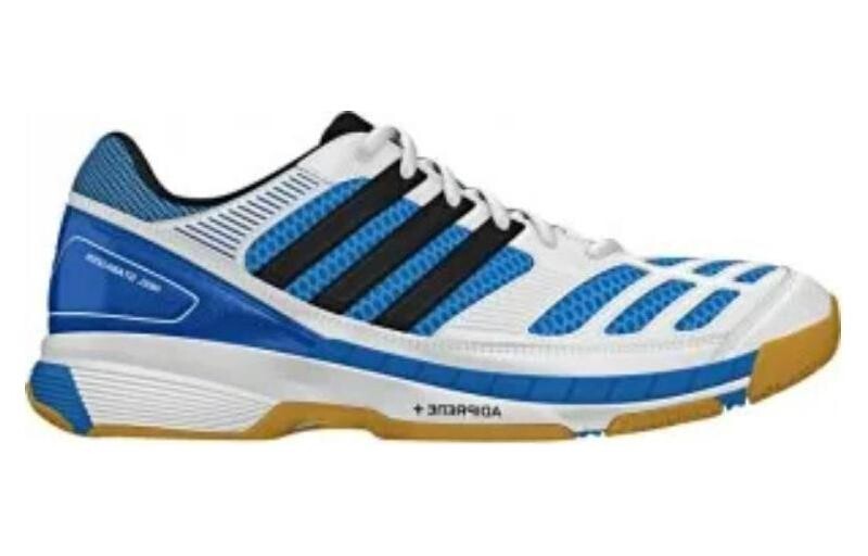 Кроссовки для бадминтона Bt Feather унисекс с низким верхом синего/белого цвета Adidas — фото 2