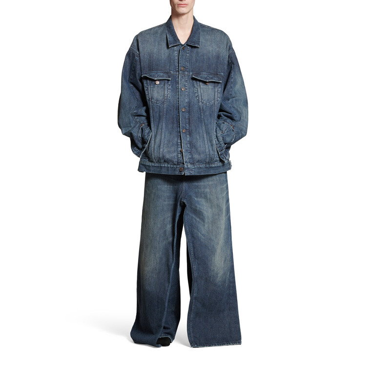 

Джинсовая куртка мужская синяя Balenciaga, синий