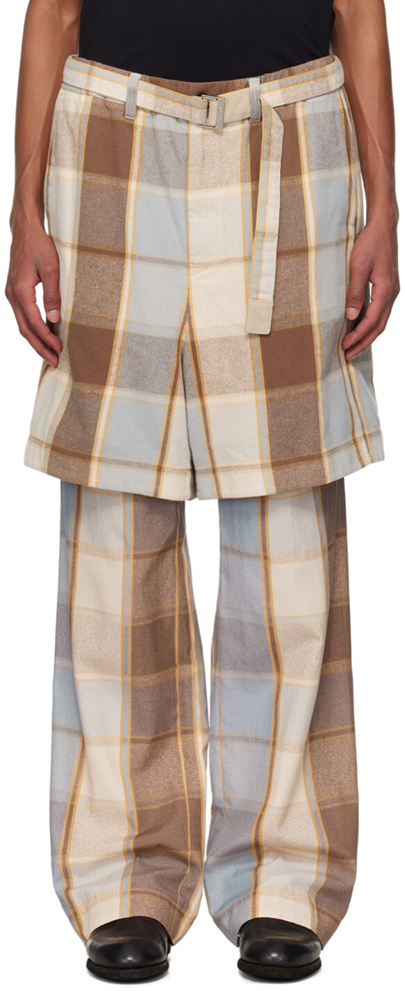 

Клетчатые брюки sacai