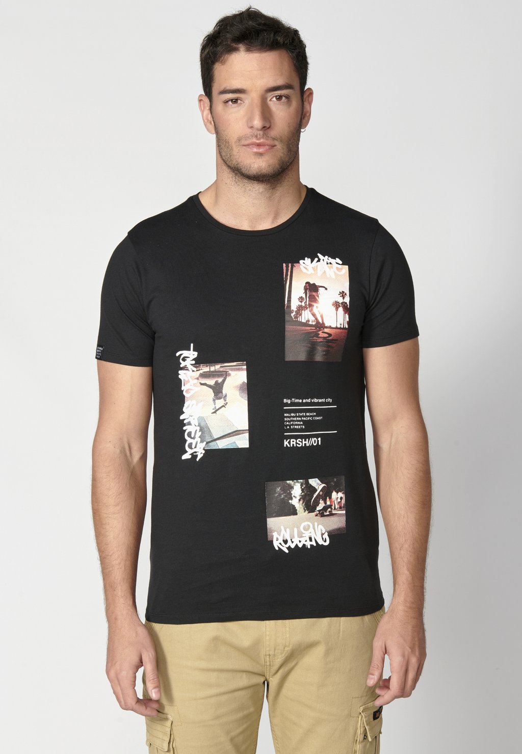 

Футболка с принтом SHORT SLEEVE Koroshi, черный