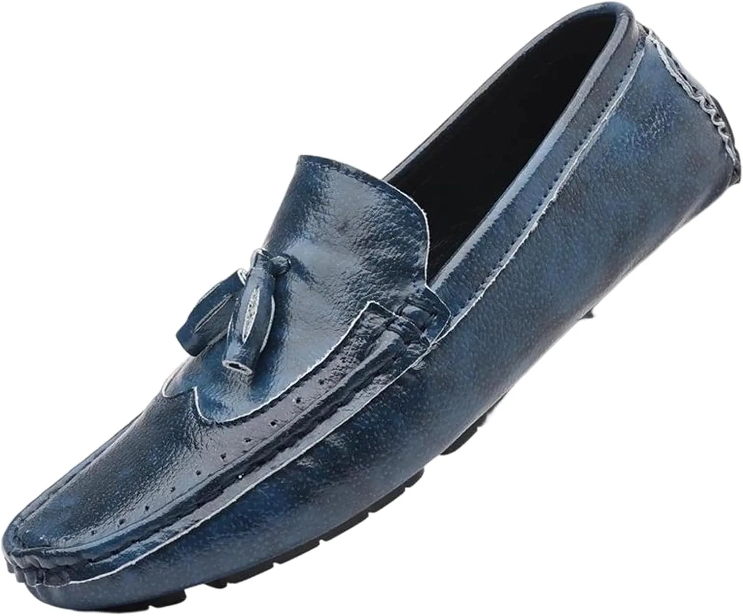 Мокасины мужские кожаные Adhdyuud Driving Loafers, темно-синий