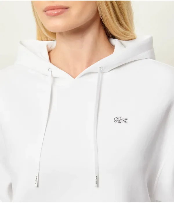 Толстовка Lacoste Oversize Fit, Белая — фото 4