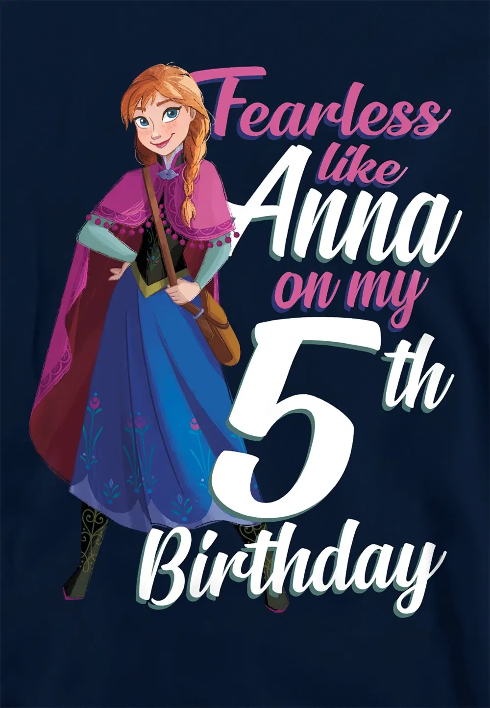 Детский худи Disney Frozen Fearless Like Anna, темно-синий, темно-синий — фото 2