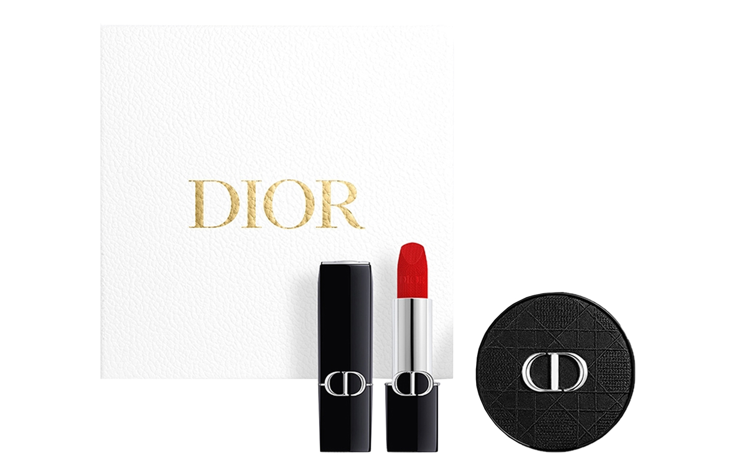 DIOR Набор помады Lock Red в коробке для макияжа легко растушевывается, тон 15г+3,5г — фото 2