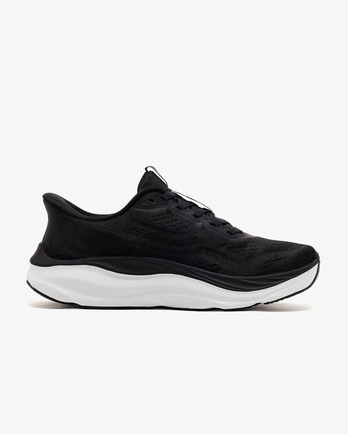 Мужские слипоны Skechers Max Run без шнурков, черно-белый — фото 2