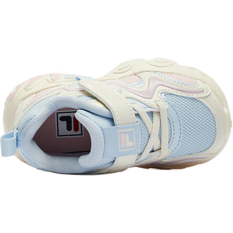 FILA KIDS Низкие противоскользящие износостойкие детские туфли сине-белого цвета для младенцев и малышей — фото 4