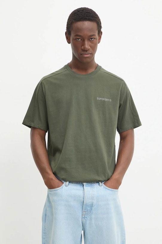 

Хлопковая футболка Superdry, зеленый