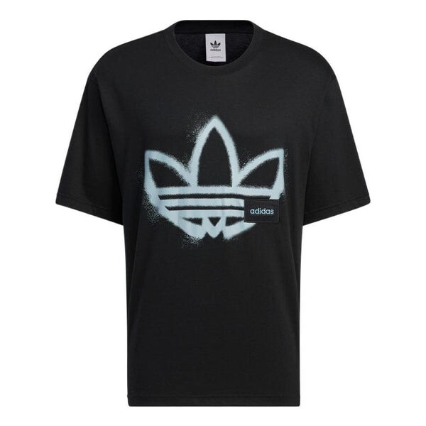 

Футболка adidas originals Round Neck Dropped Shoulder Sleeves Large Logo Printing Short Sleeve Unisex Black T-Shirt, черный
