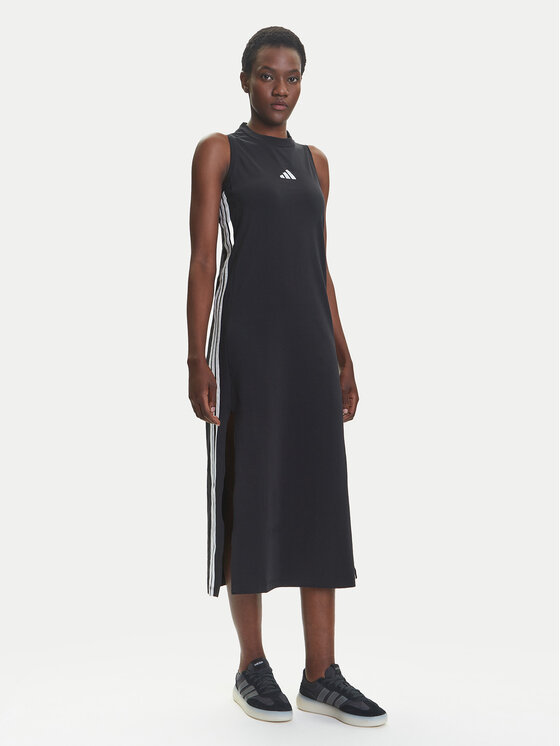 Платье на каждый день обычный крой Essentials 3-Stripes JE1208 Adidas, черный — фото 2