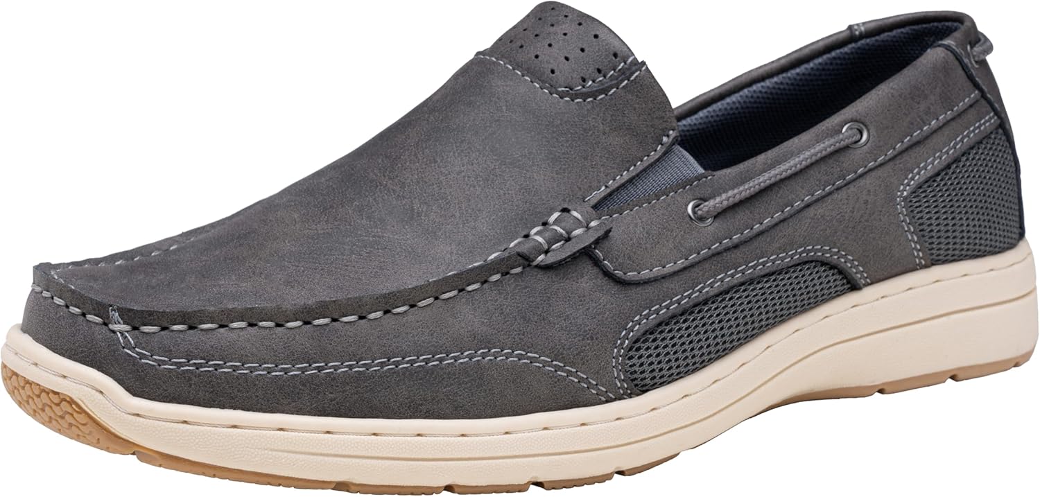

Мужские лоферы и слипоны Vostey, повседневные легкие мокасины для мужчин, серый