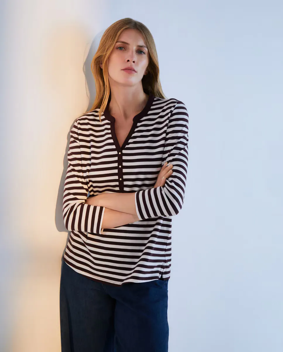 

Женская базовая футболка с длинными рукавами Woman El Corte Inglés, красный