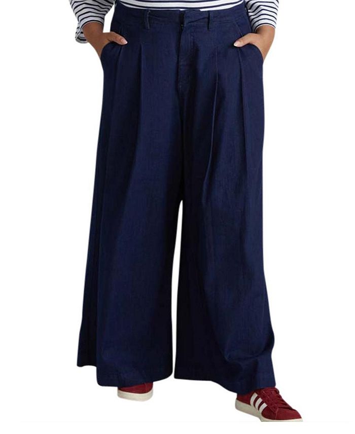 

Женские брюки из льна Coastal Plus Size Universal Standard, синий