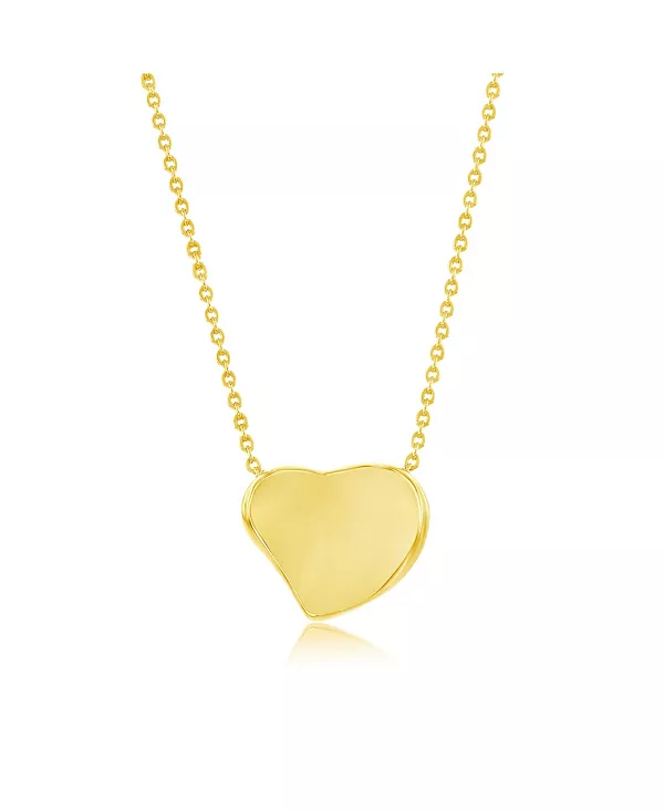 

Ожерелье в форме сердца из полированного серебра Simona, gold