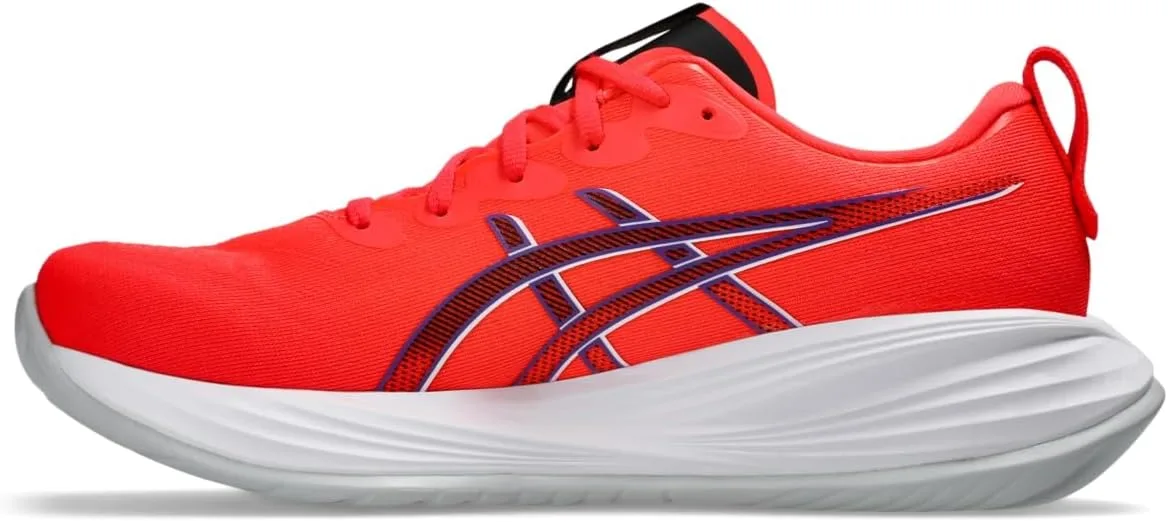 Мужские беговые кроссовки ASICS Gel-Cumulus 27, цвет Glacier Grey/Mid Grey, белый/красный — фото 4
