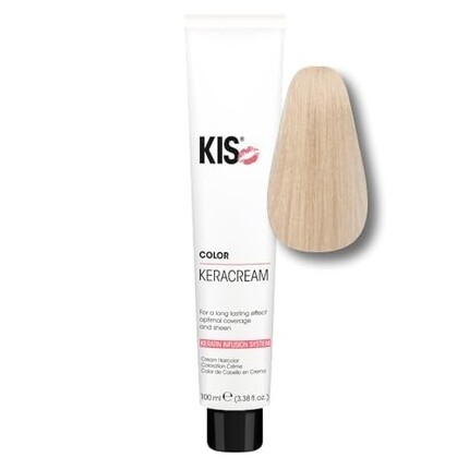 

KIS KeraCream Color Перманентная крем-краска для волос 100 мл 12FB Интенсивная краска для волос с высокой степенью покрытия Кератиновая инфузия - дружелюбная к животным и экологически чистая