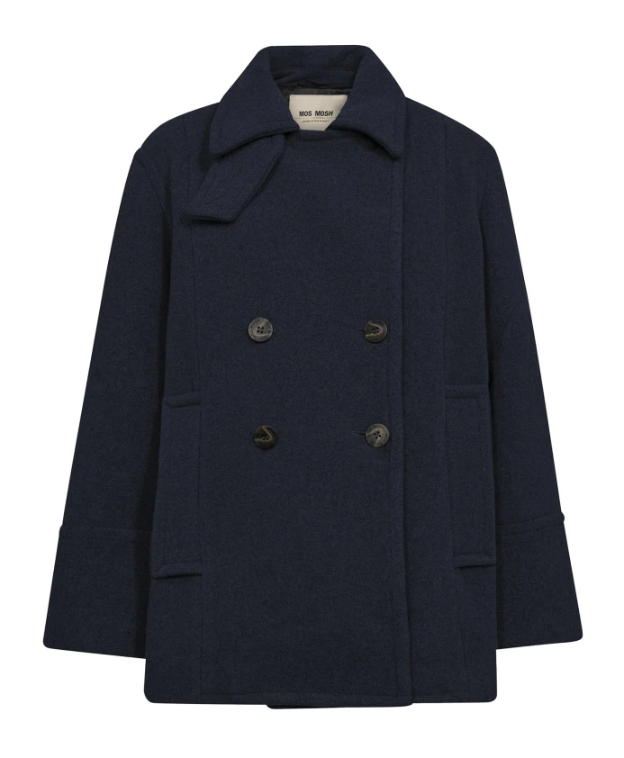 

Классическая шерстяная куртка темно-синего цвета. Mos Mosh, синий