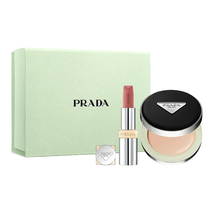 

Набор для макияжа помада 3,8 г + нейлоновый эйр-кушн 12 г натуральный тон PRADA