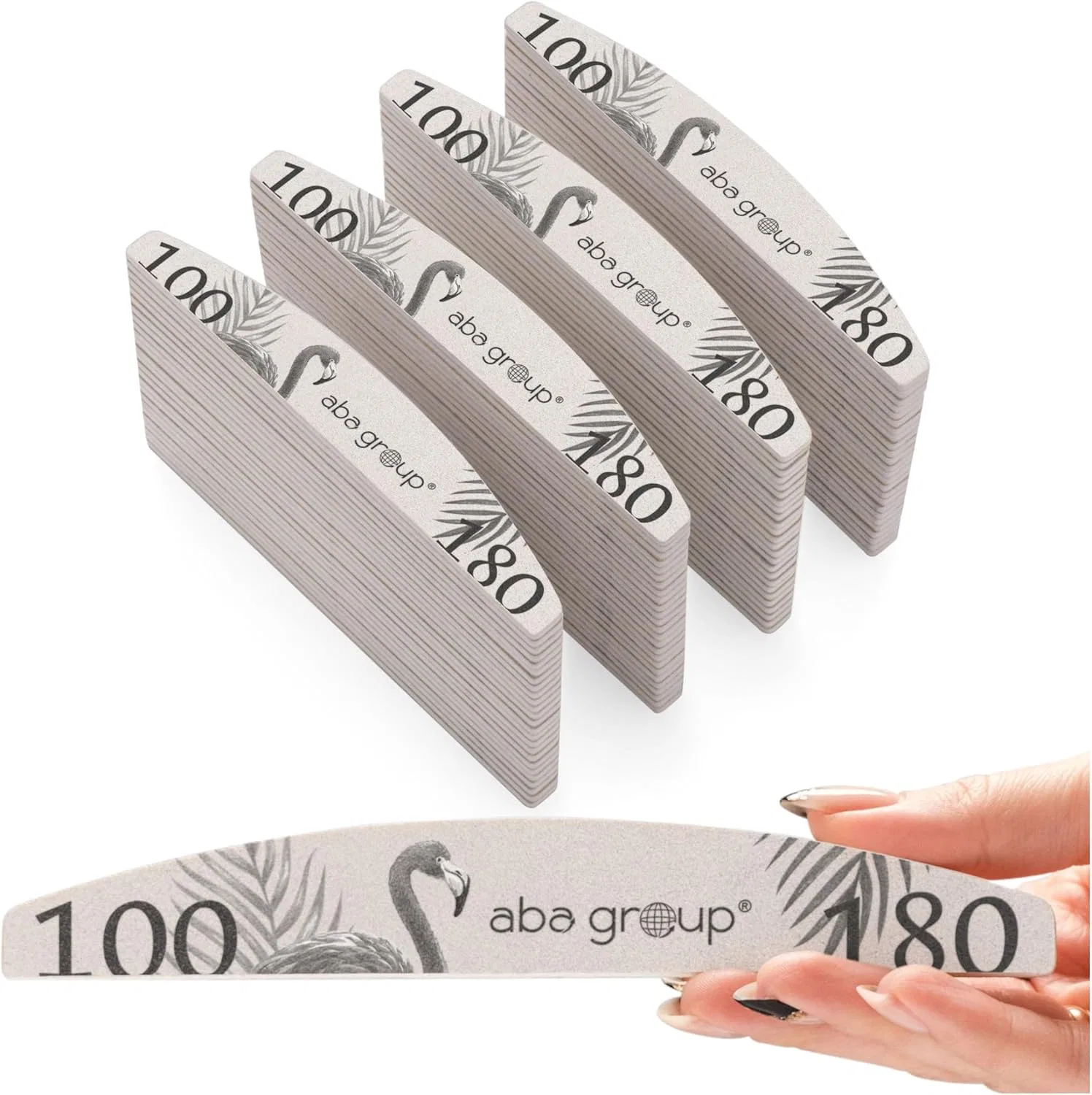 Набор пилок для ногтей ABA GROUP 100/180, 100 шт. Aba Group
