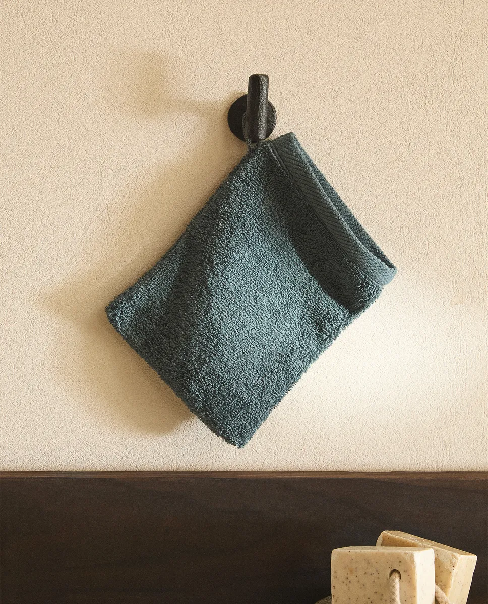 

Хлопчатобумажная махровая рукавица для ванны Zara Home, синий