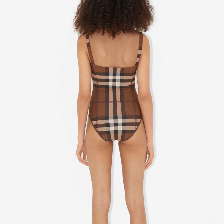 Купальник Burberry женский цельный, коричневый — фото 3