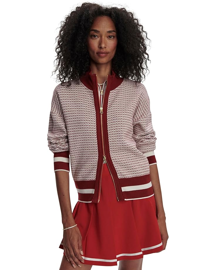 

Свитер Varley Walter Knit Jacket, цвет Red Dahlia/White