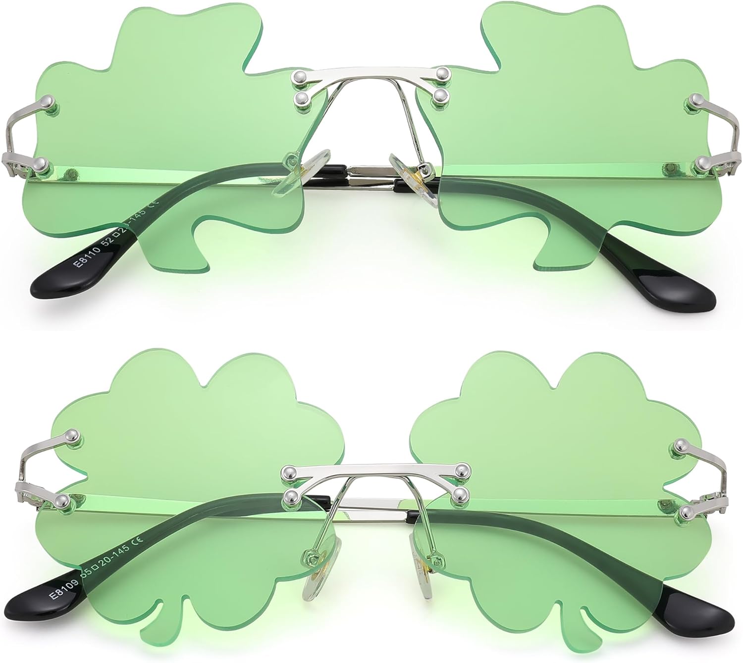 

Солнцезащитные очки Pro Acme ко Дню Святого Патрика, зеленые, с ирландским клевером и четырехлистным узором, в стиле костюма лепрекона для мужчин и женщин, A5 - Light Green/(Shamrock + Four Leaf Clover)