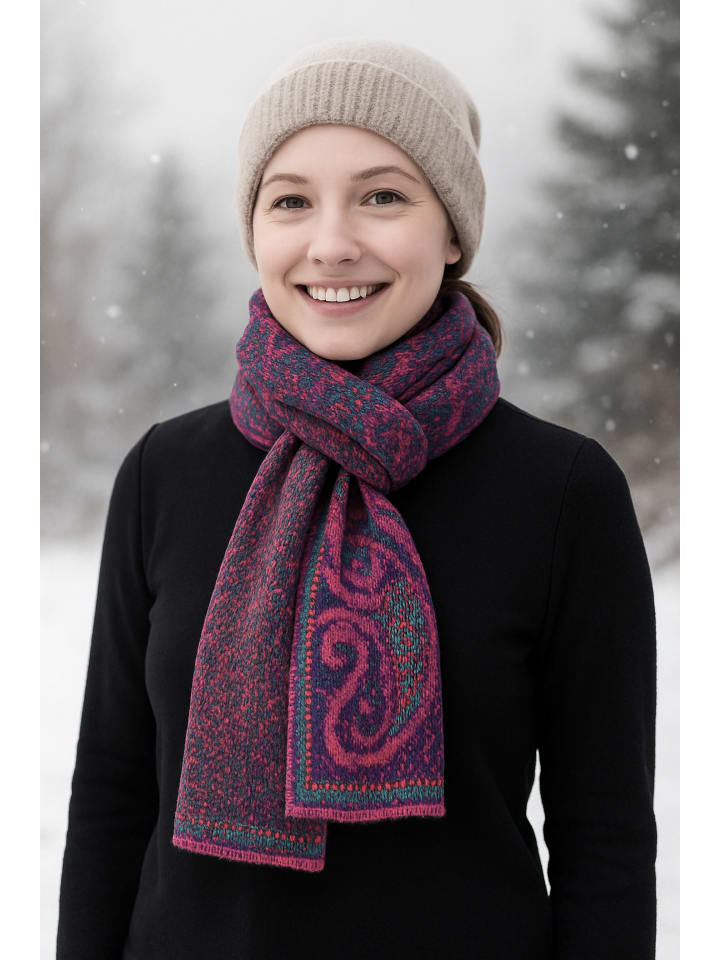 

Зимний шарф Пейсли розового цвета collezione alessandro